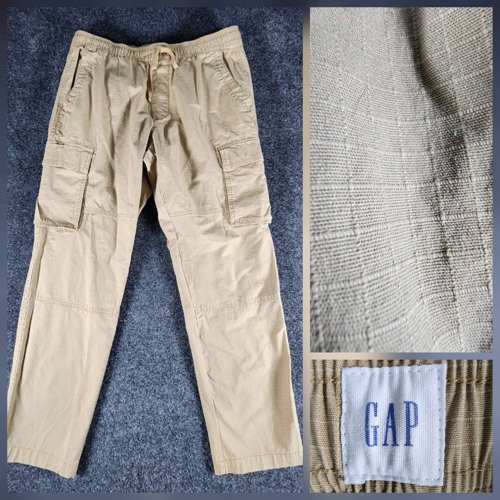 Gap Easy Ripstop Cargo Pants Size Medium Beige Gorpcore Camping Hiking Outdoors